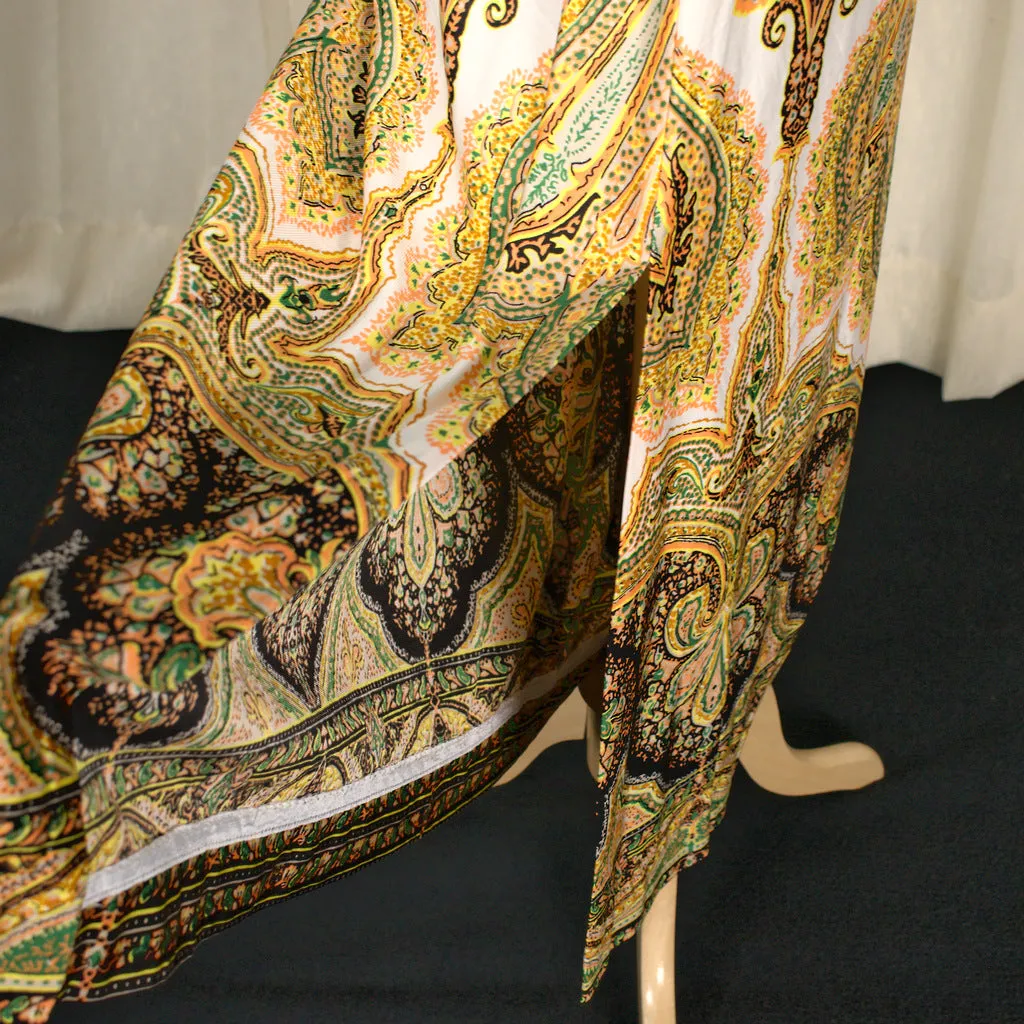 1960s Vintage Paisley Maxi Skirt