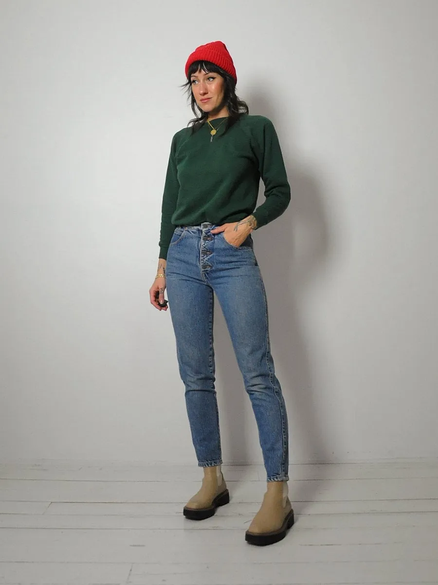 1980's Forest Green Blank Sweatshirt
