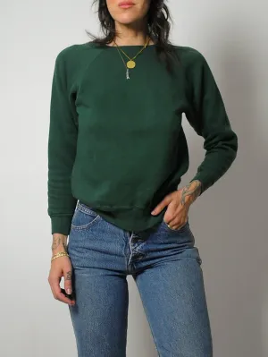 1980's Forest Green Blank Sweatshirt