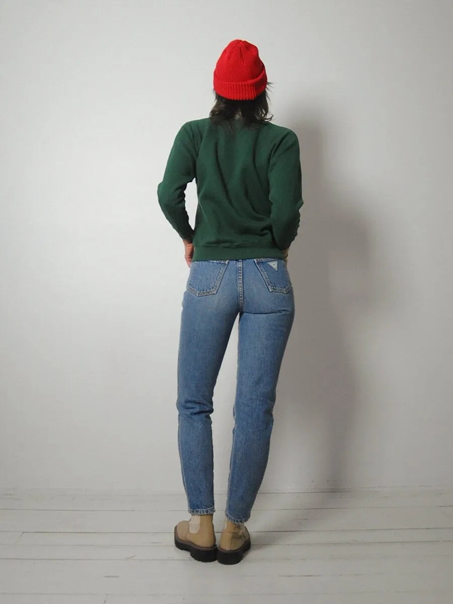 1980's Forest Green Blank Sweatshirt