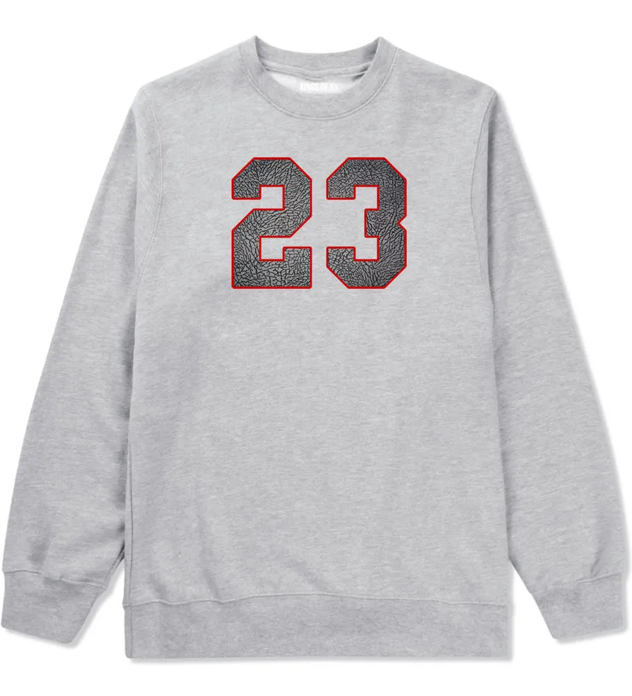 23 Cement Red Jersey Crewneck Sweatshirt