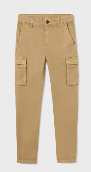 7523 Mayoral Tween/Teen Boys Slim Cargo Pants - Walnut