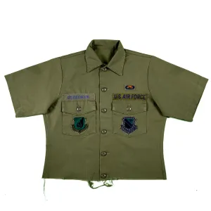 80s OG-507 Cropped Army Shirt- M
