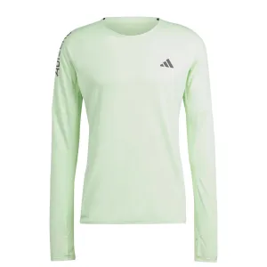 adidas | Men's Adizero Running Long Sleeve Top - Semi Green Spark/Aurora Black