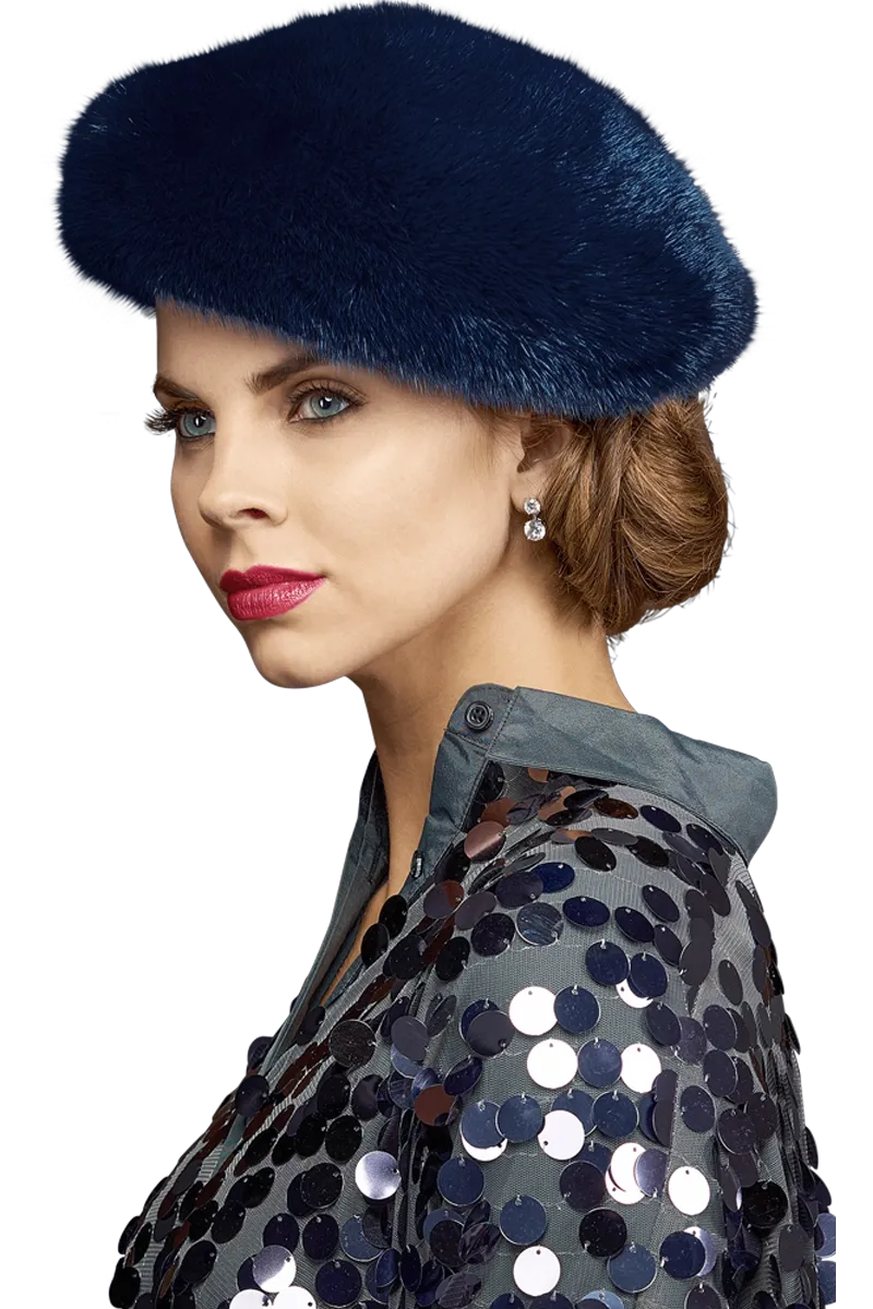 Adjustable Mink Fur Beret