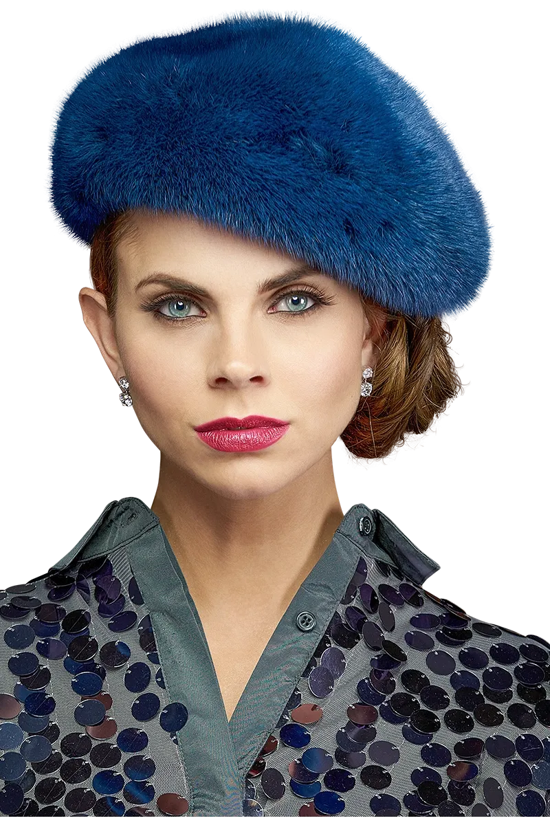 Adjustable Mink Fur Beret