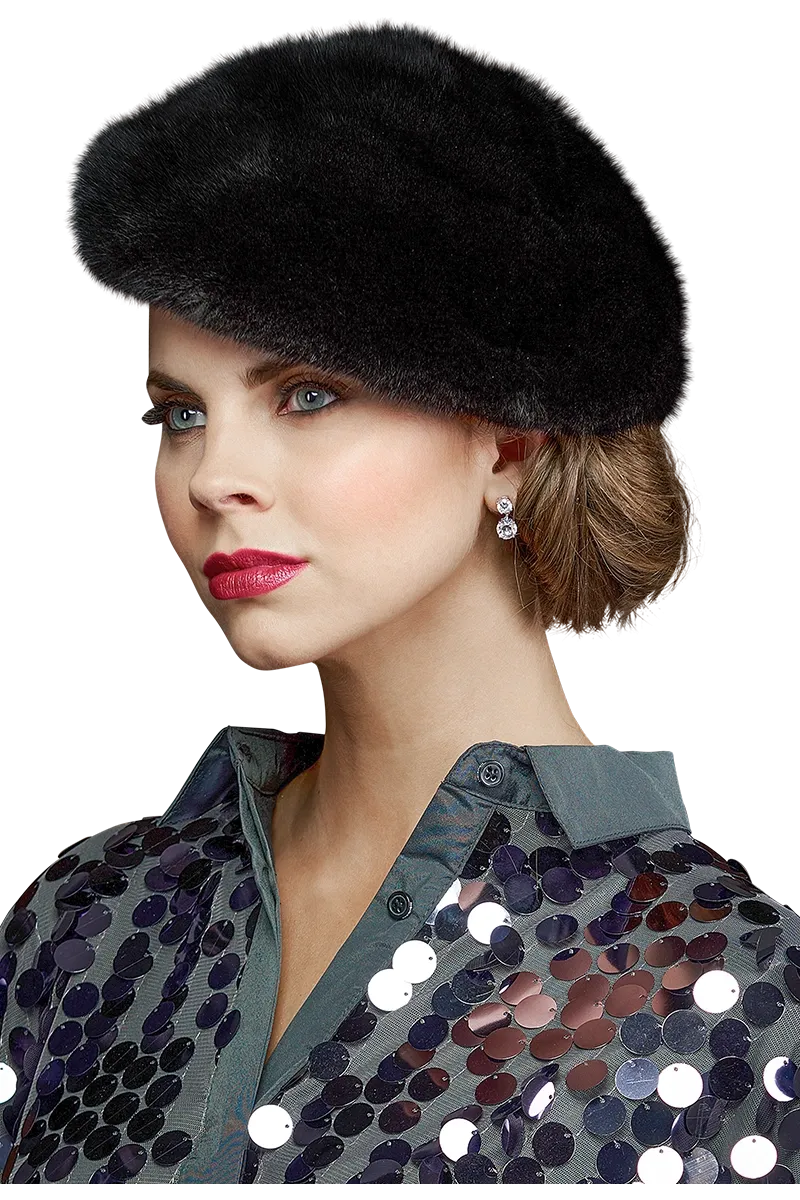 Adjustable Mink Fur Beret