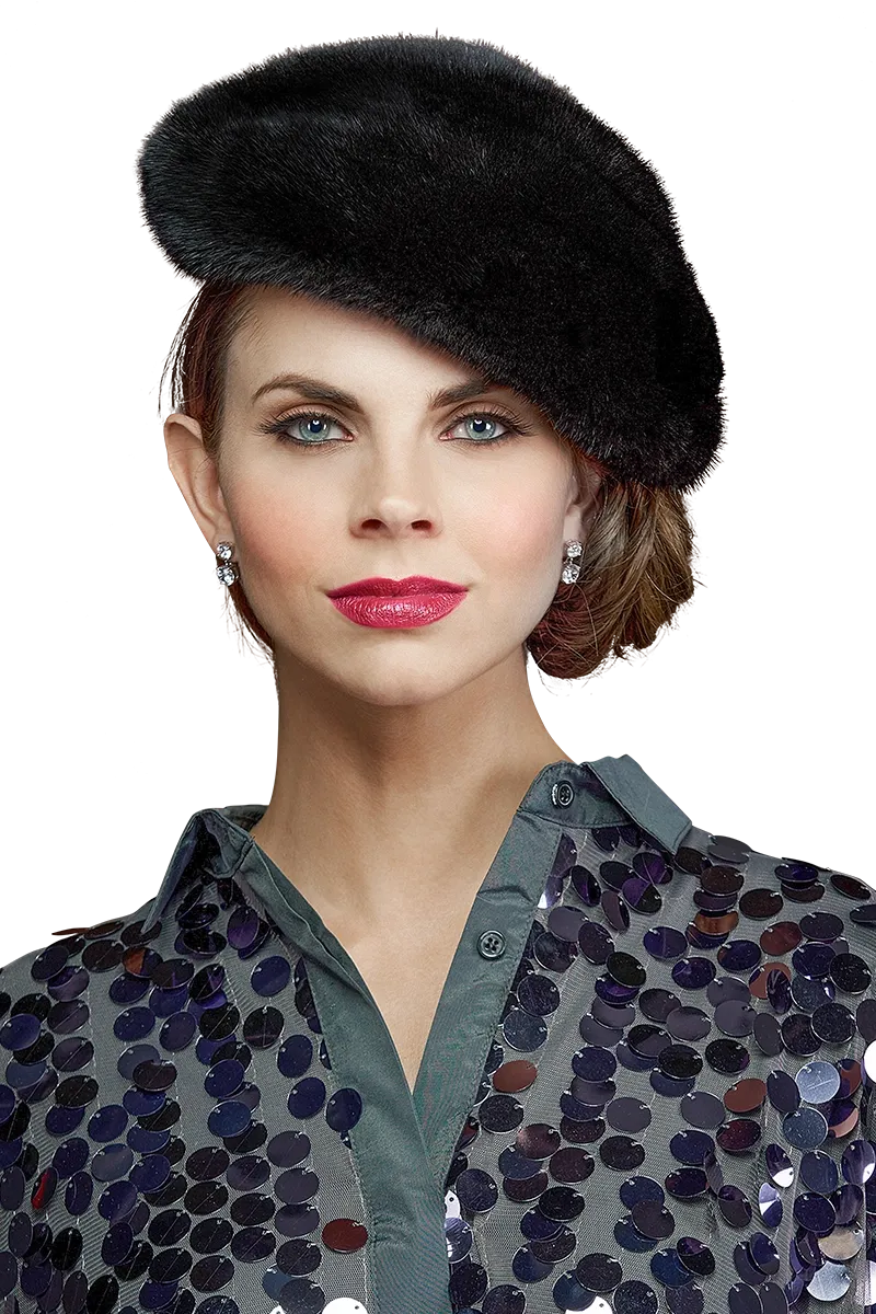 Adjustable Mink Fur Beret