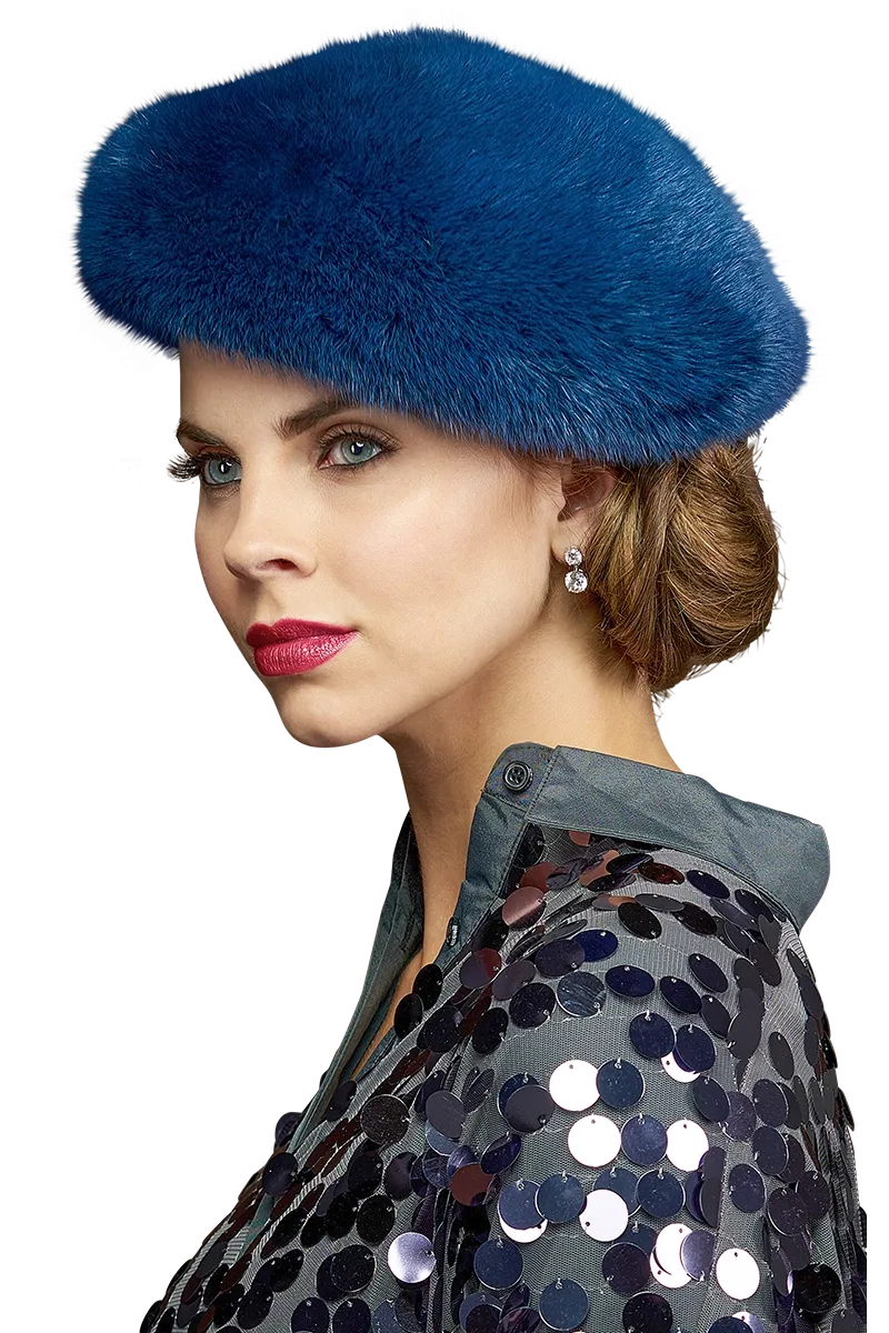 Adjustable Mink Fur Beret