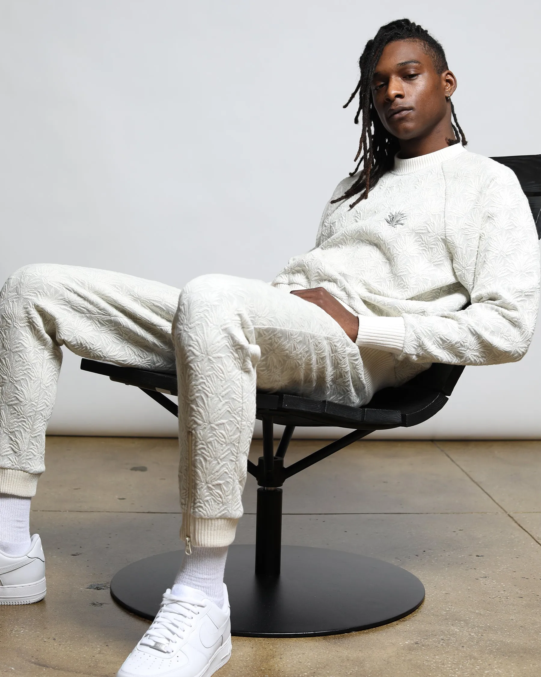 Agave 3D Blister Knit Raglan Crewneck (FINAL SALE)