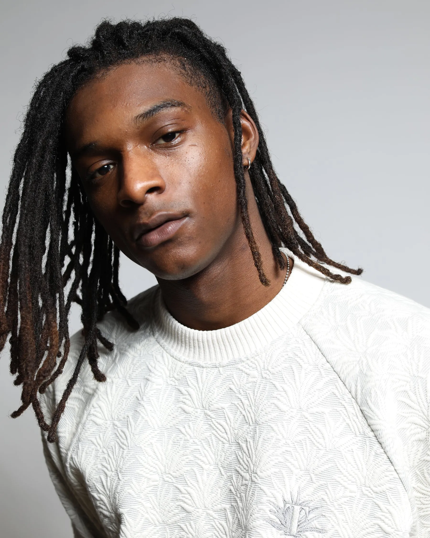 Agave 3D Blister Knit Raglan Crewneck (FINAL SALE)