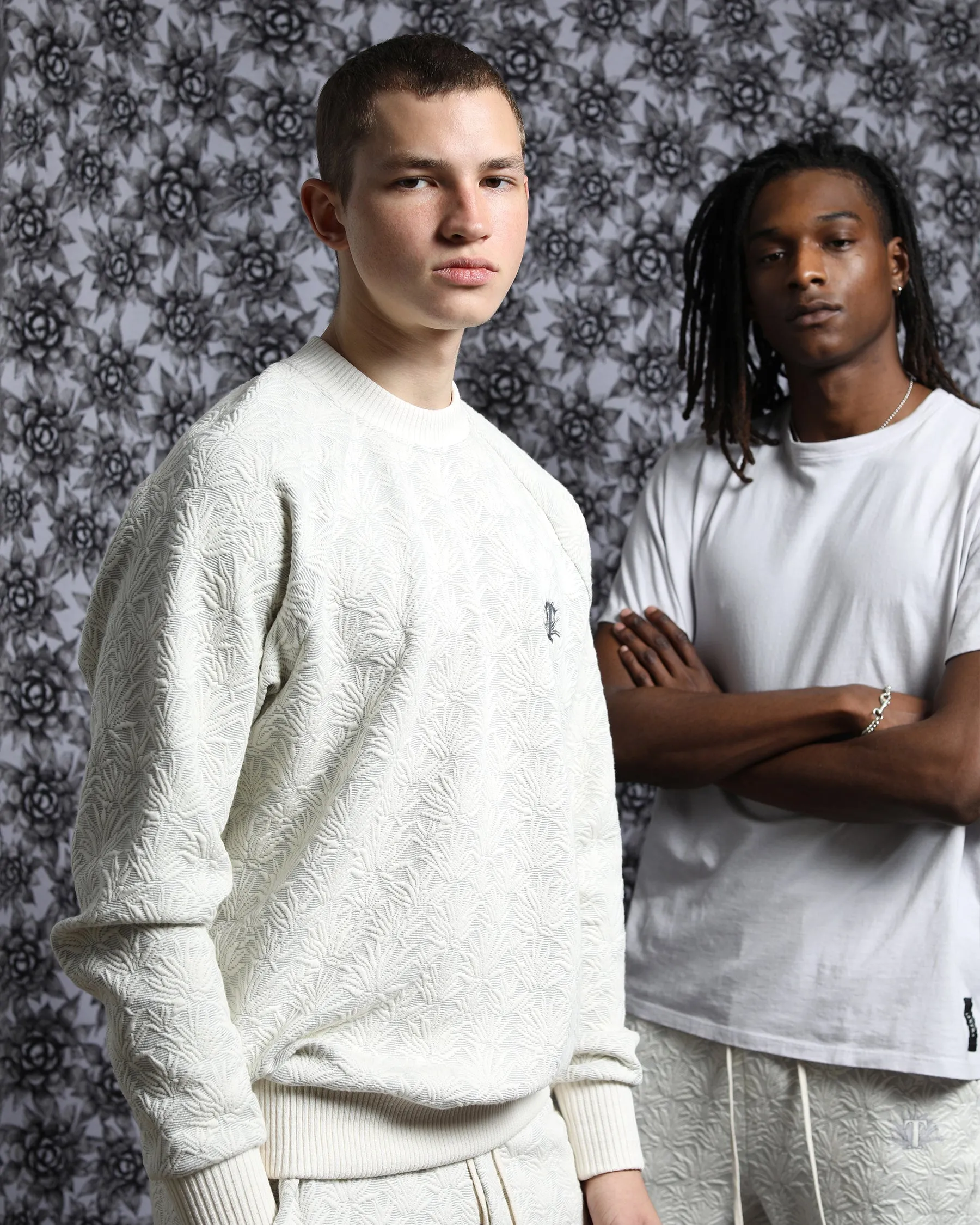 Agave 3D Blister Knit Raglan Crewneck (FINAL SALE)