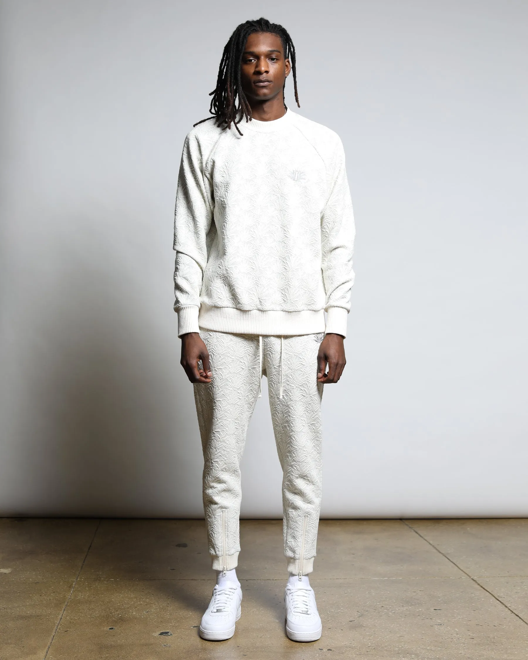 Agave 3D Blister Knit Raglan Crewneck (FINAL SALE)