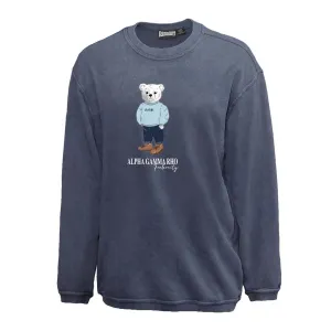 AGR Navy Sandwash Bear Crewneck