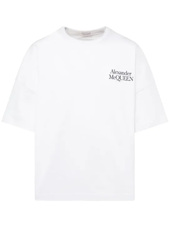 Alexander McQueen   Logo printed cotton t-shirt 