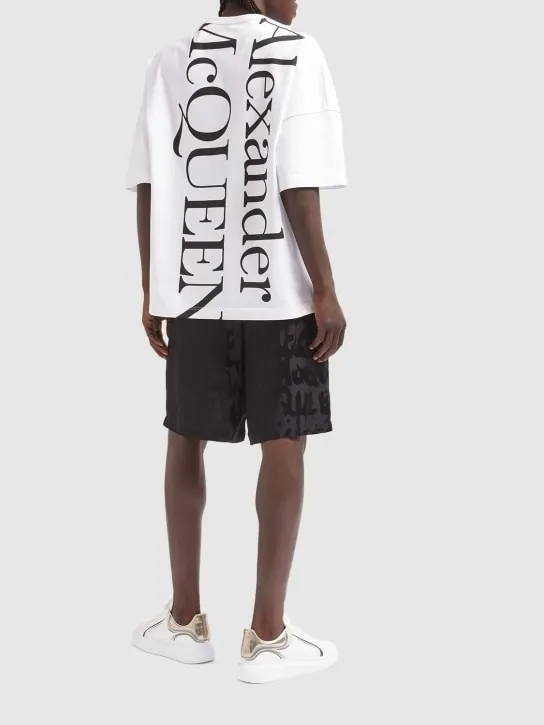 Alexander McQueen   Logo printed cotton t-shirt 