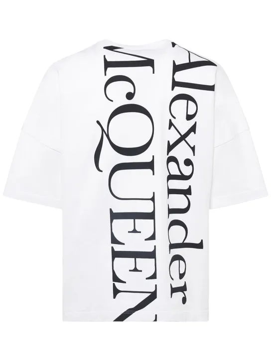 Alexander McQueen   Logo printed cotton t-shirt 