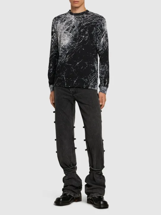 Alexander McQueen   Smashed glass printed cotton t-shirt 