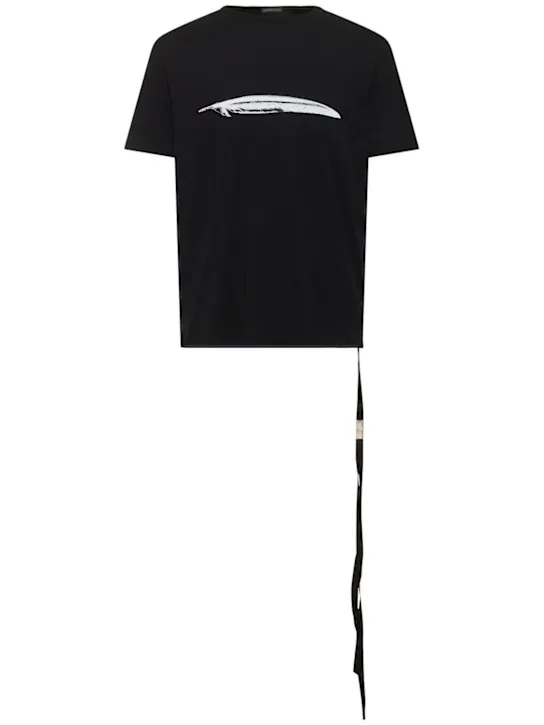 Ann Demeulemeester   Baptist feather print cotton t-shirt 