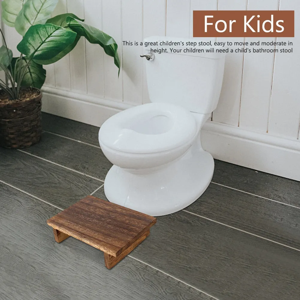 Anti Slip Mini Get Up Vintage Wood Step Stool for Bedroom  Bathroom and Kitchen