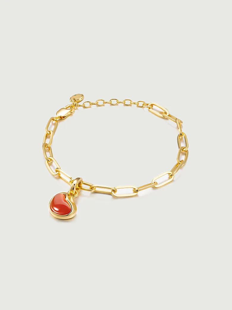 Aphrodite Heart Red Onyx Pendant Charm