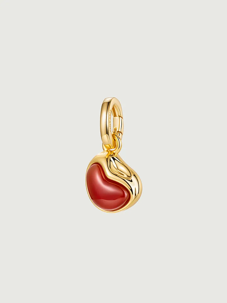 Aphrodite Heart Red Onyx Pendant Charm