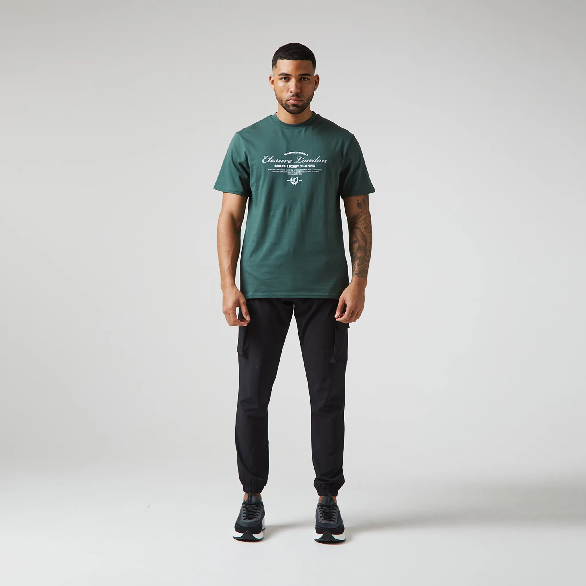Arch Luxe T-Shirt | Forest Green
