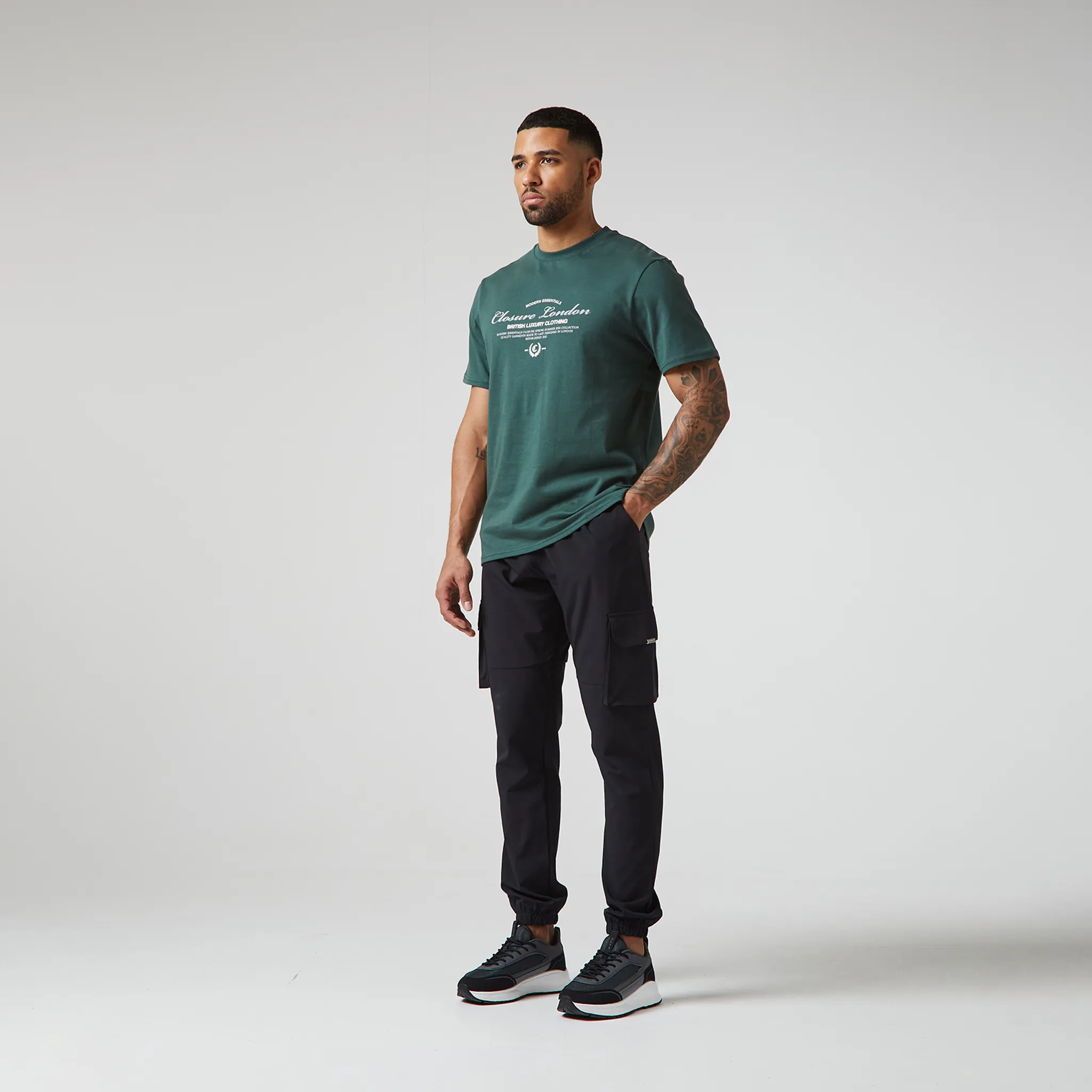 Arch Luxe T-Shirt | Forest Green