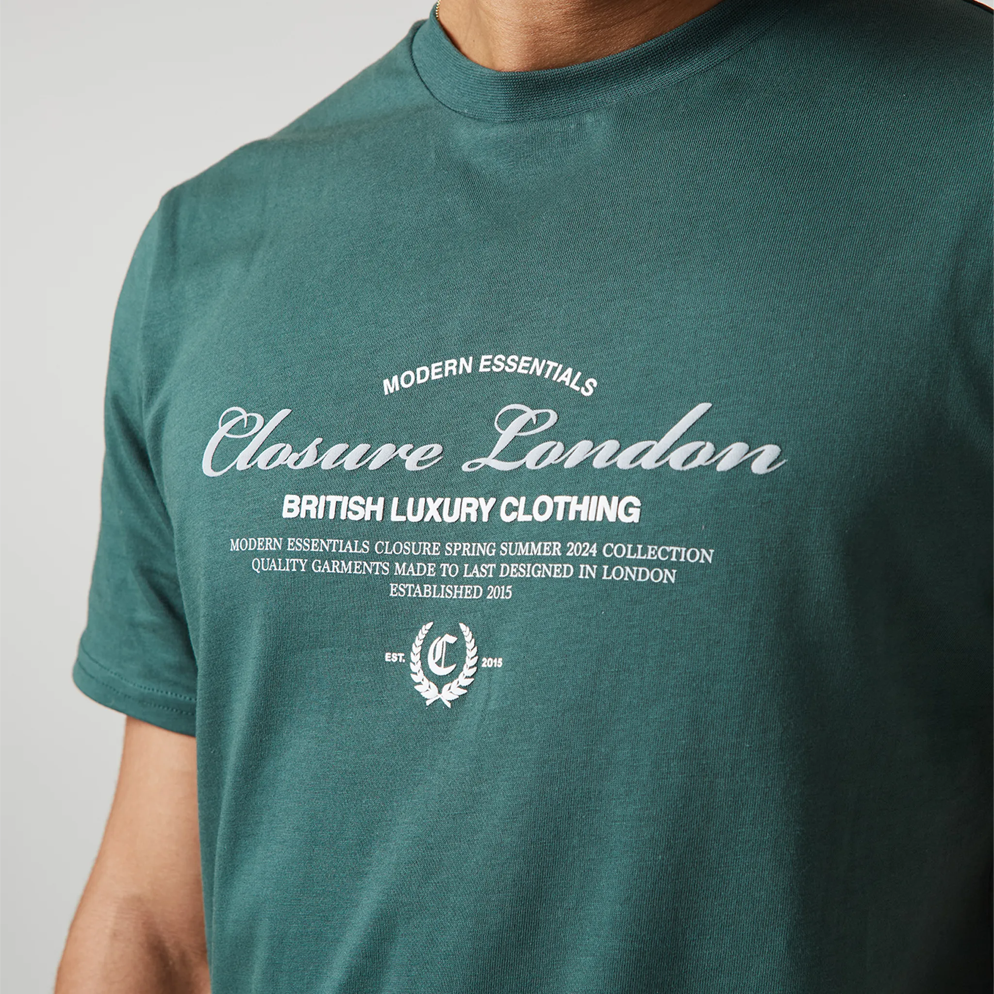 Arch Luxe T-Shirt | Forest Green