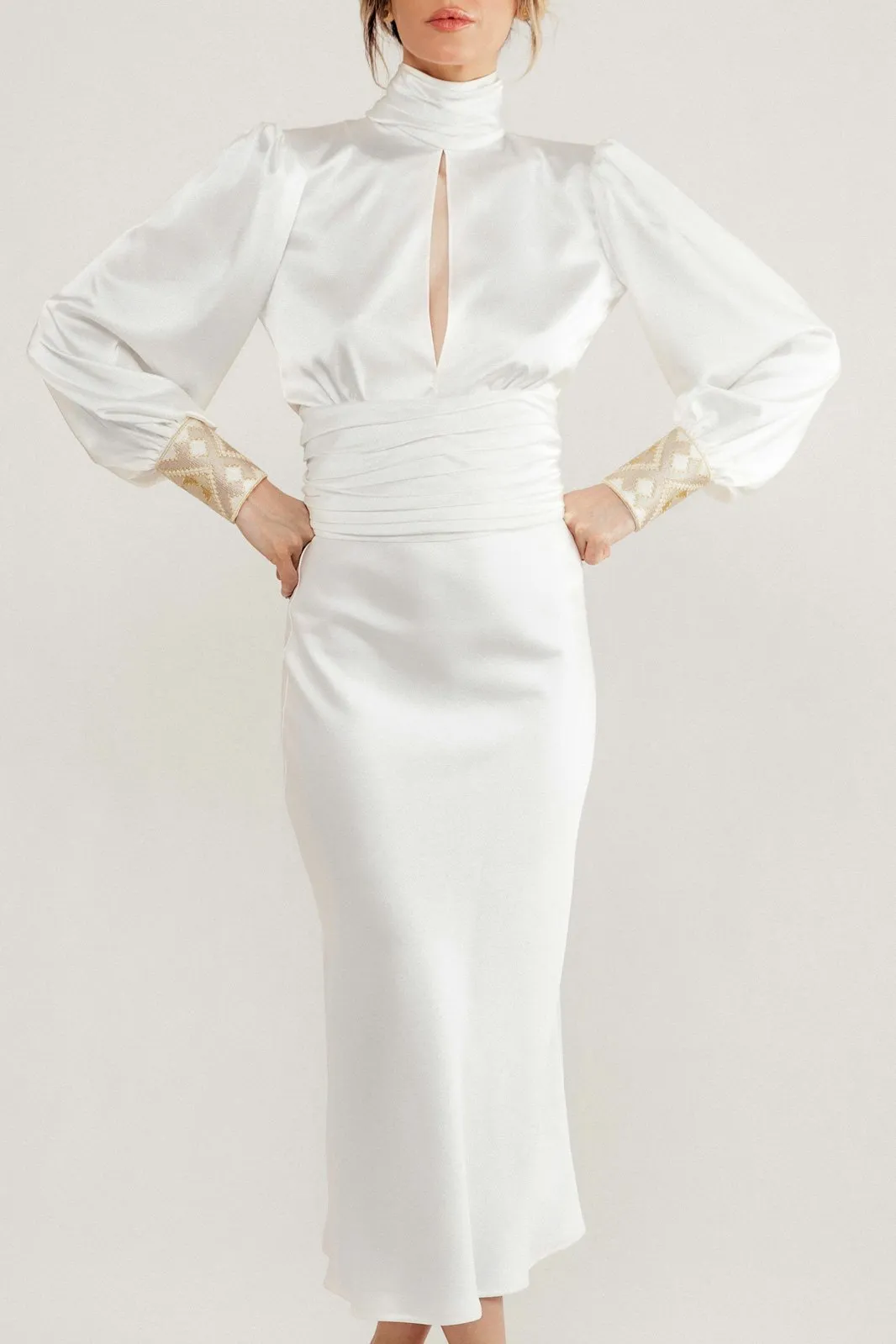 Avin Slip Skirt - White