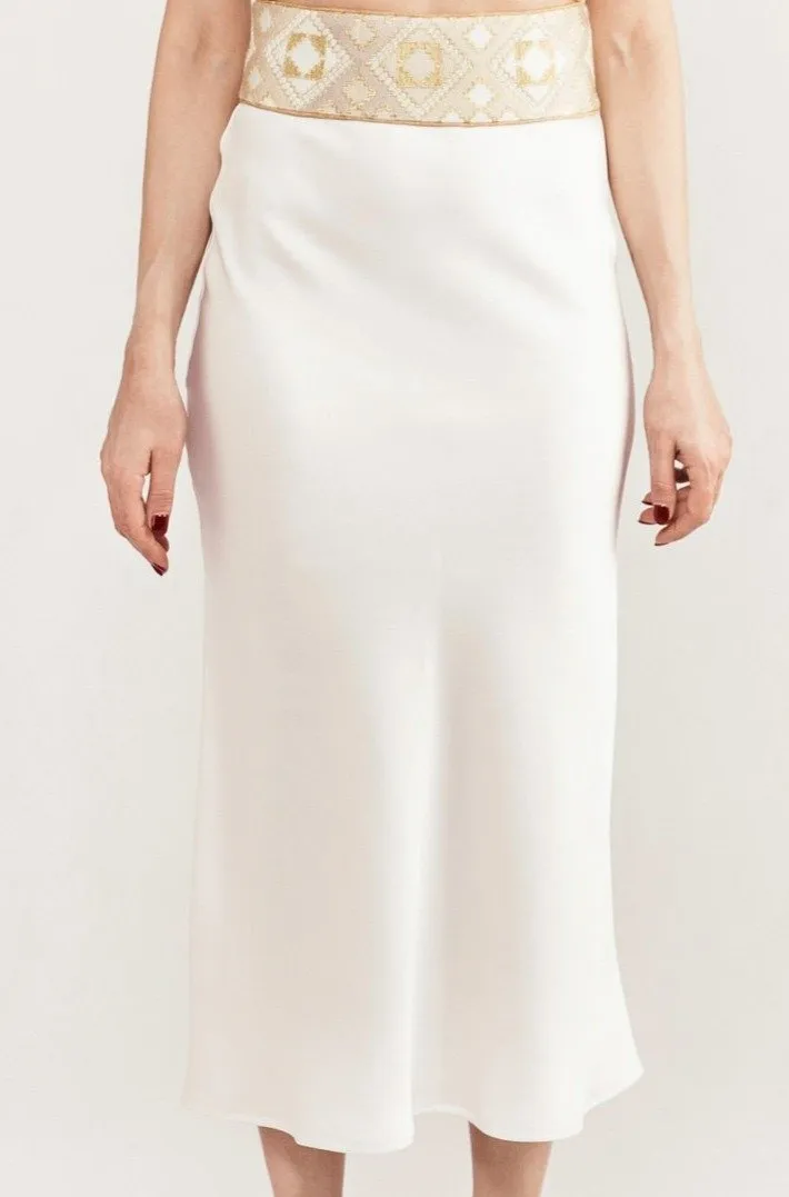 Avin Slip Skirt - White