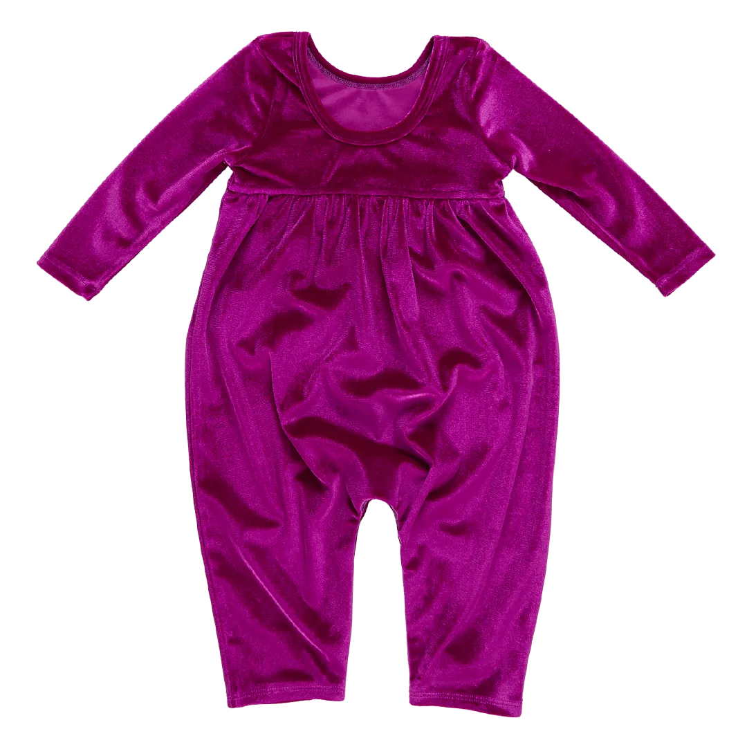 Baby Girls Velour Steph Jumper - Berry