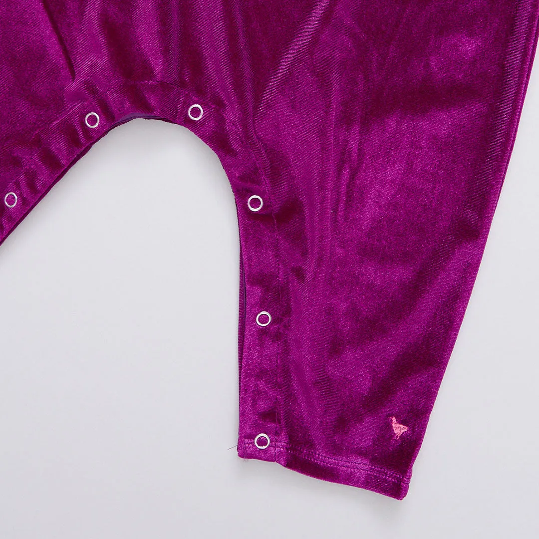 Baby Girls Velour Steph Jumper - Berry