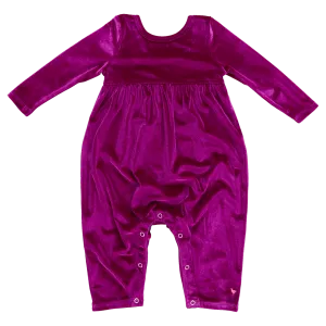 Baby Girls Velour Steph Jumper - Berry