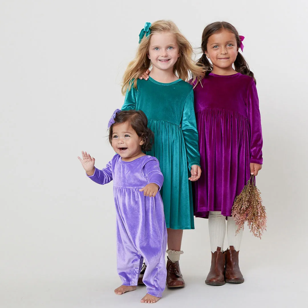 Baby Girls Velour Steph Jumper - Lavender