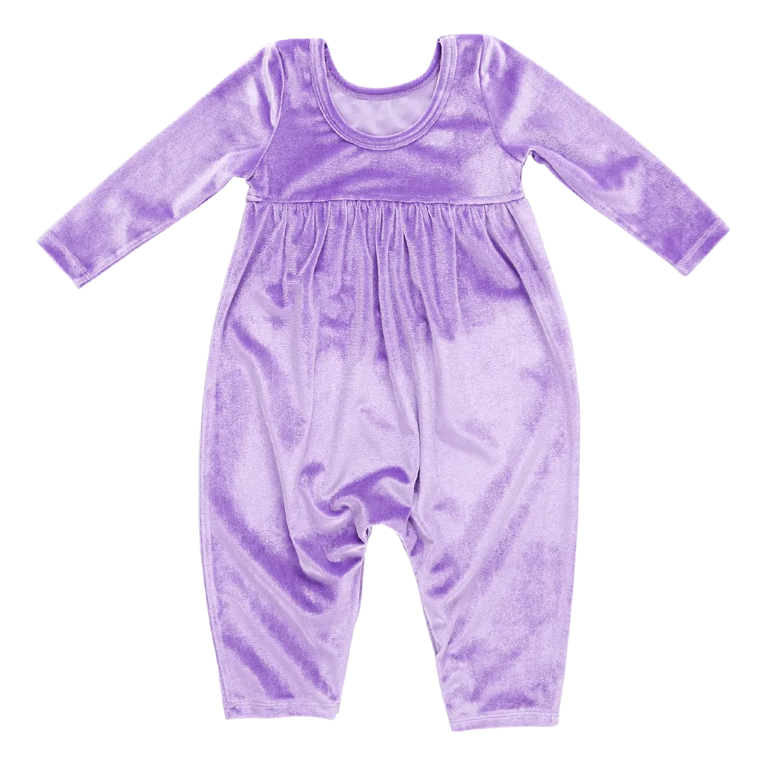Baby Girls Velour Steph Jumper - Lavender