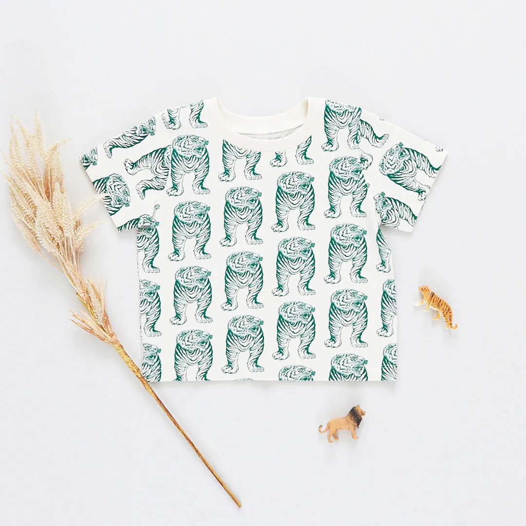 Baby Organic Tee - Green Tiger