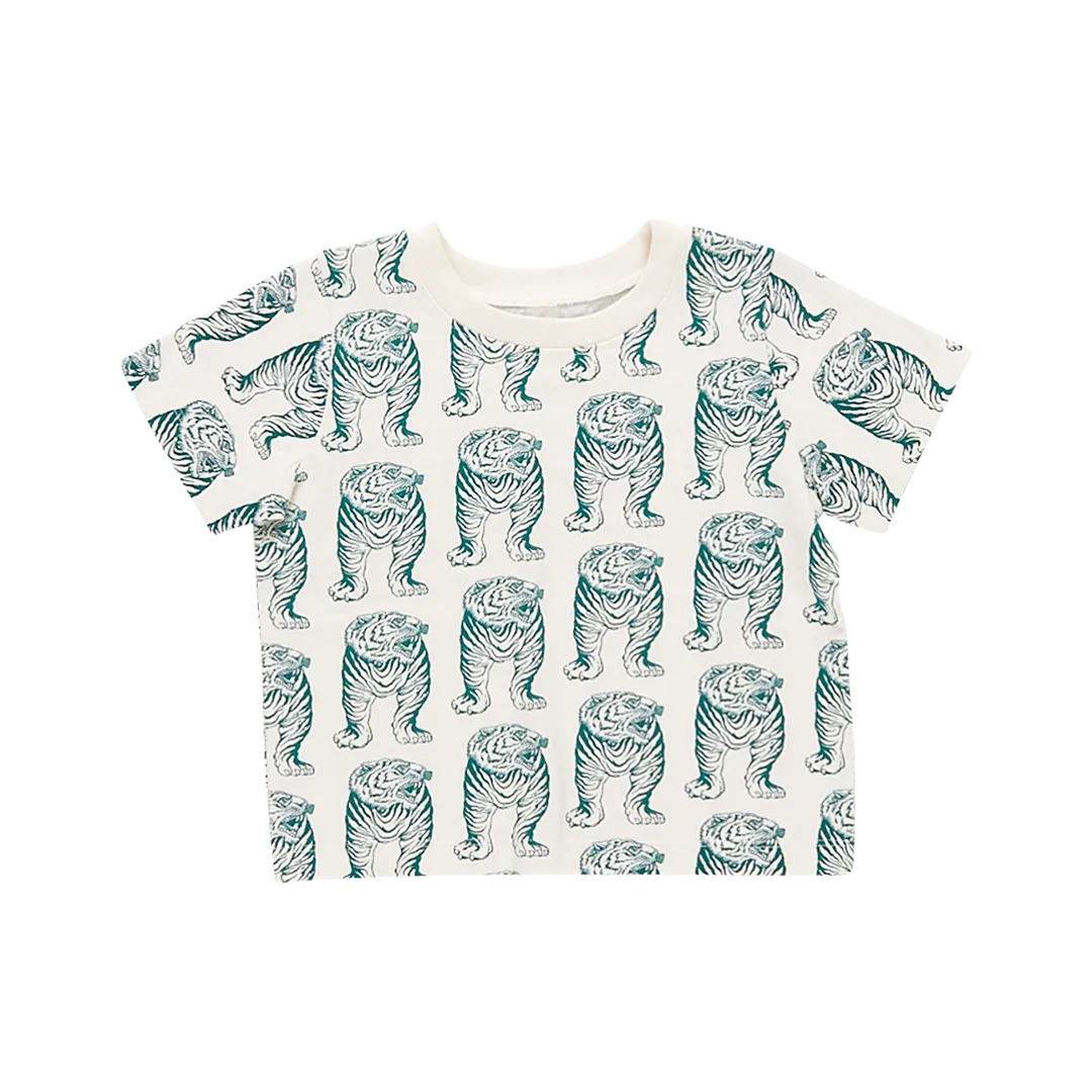 Baby Organic Tee - Green Tiger