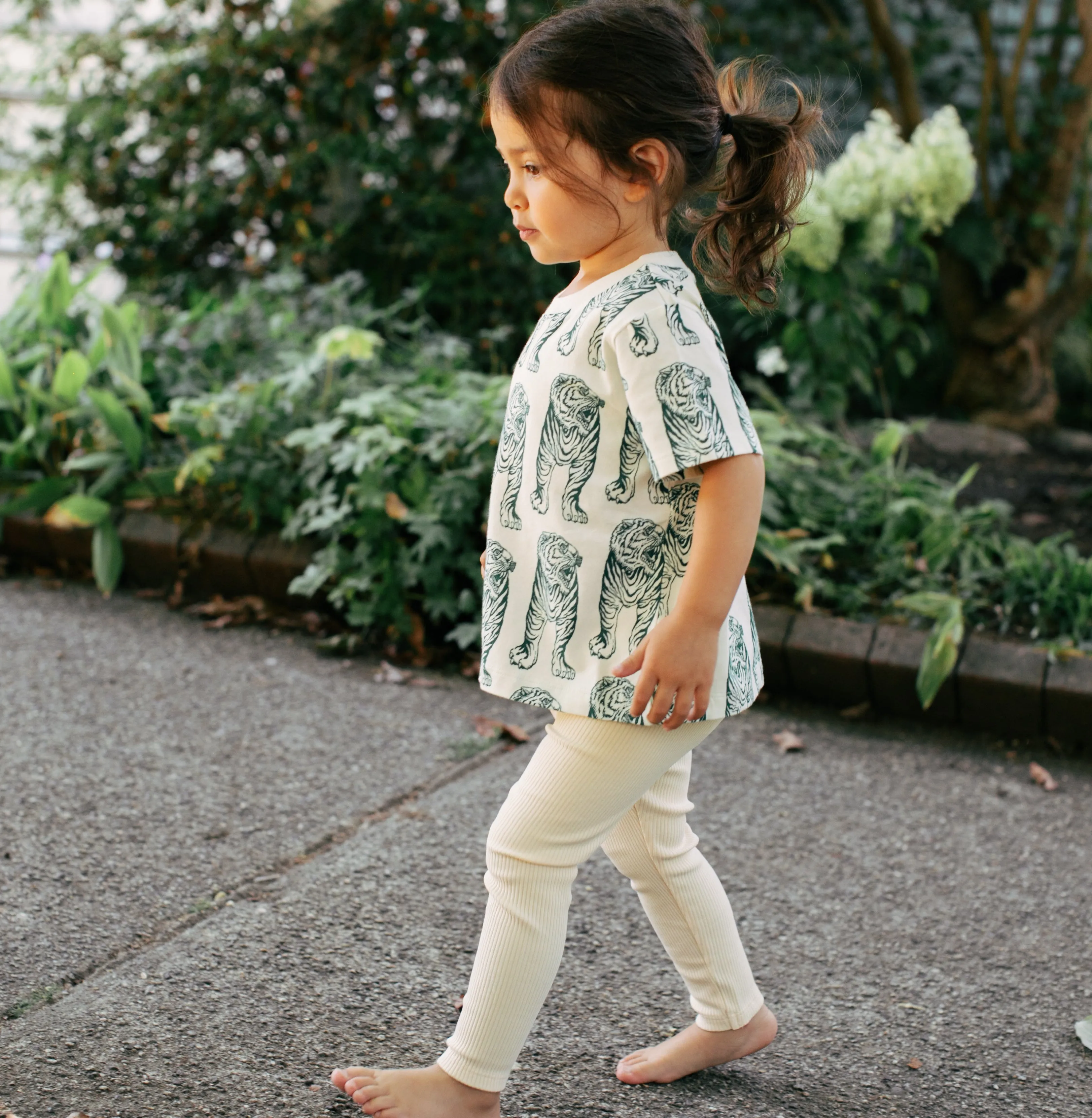 Baby Organic Tee - Green Tiger