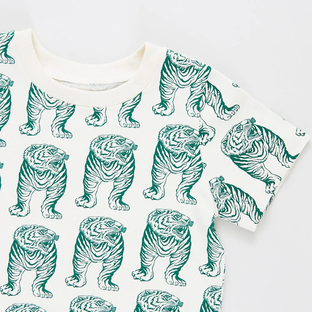 Baby Organic Tee - Green Tiger