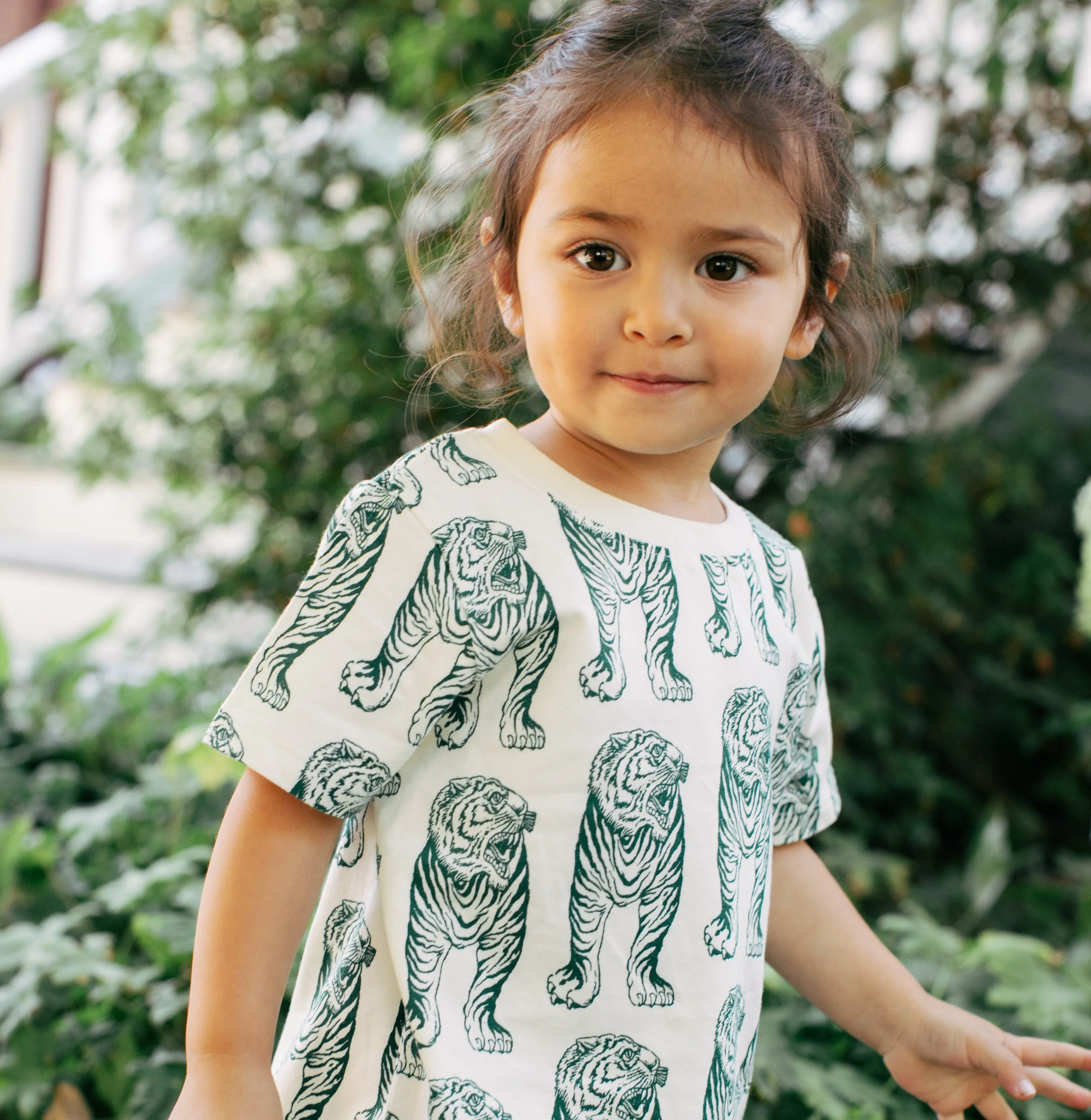 Baby Organic Tee - Green Tiger