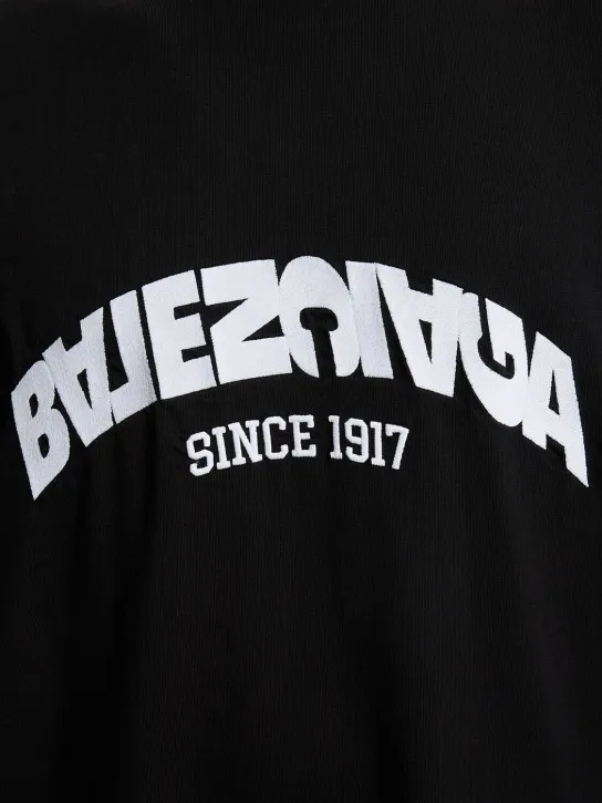 Balenciaga   Logo oversize cotton jersey t-shirt 