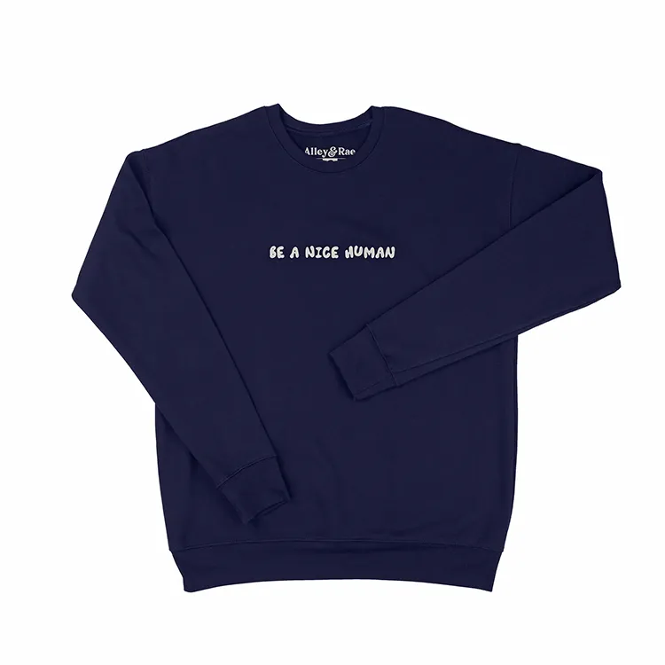 Be A Nice Human Puff Sweatshirt (Wholesale)