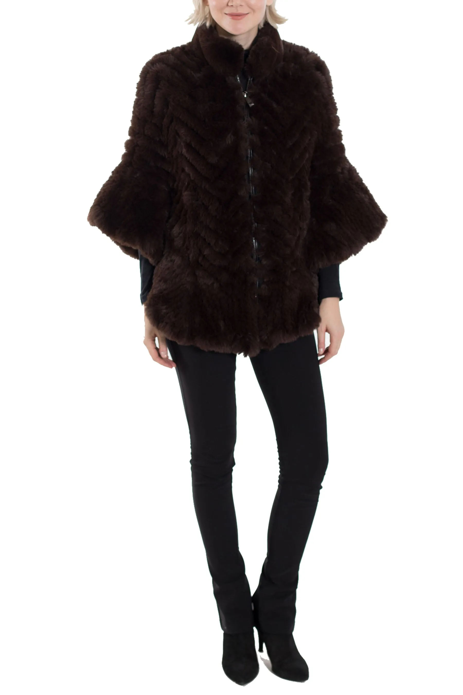 BELLEVUE - Herribone Cape with Zipper