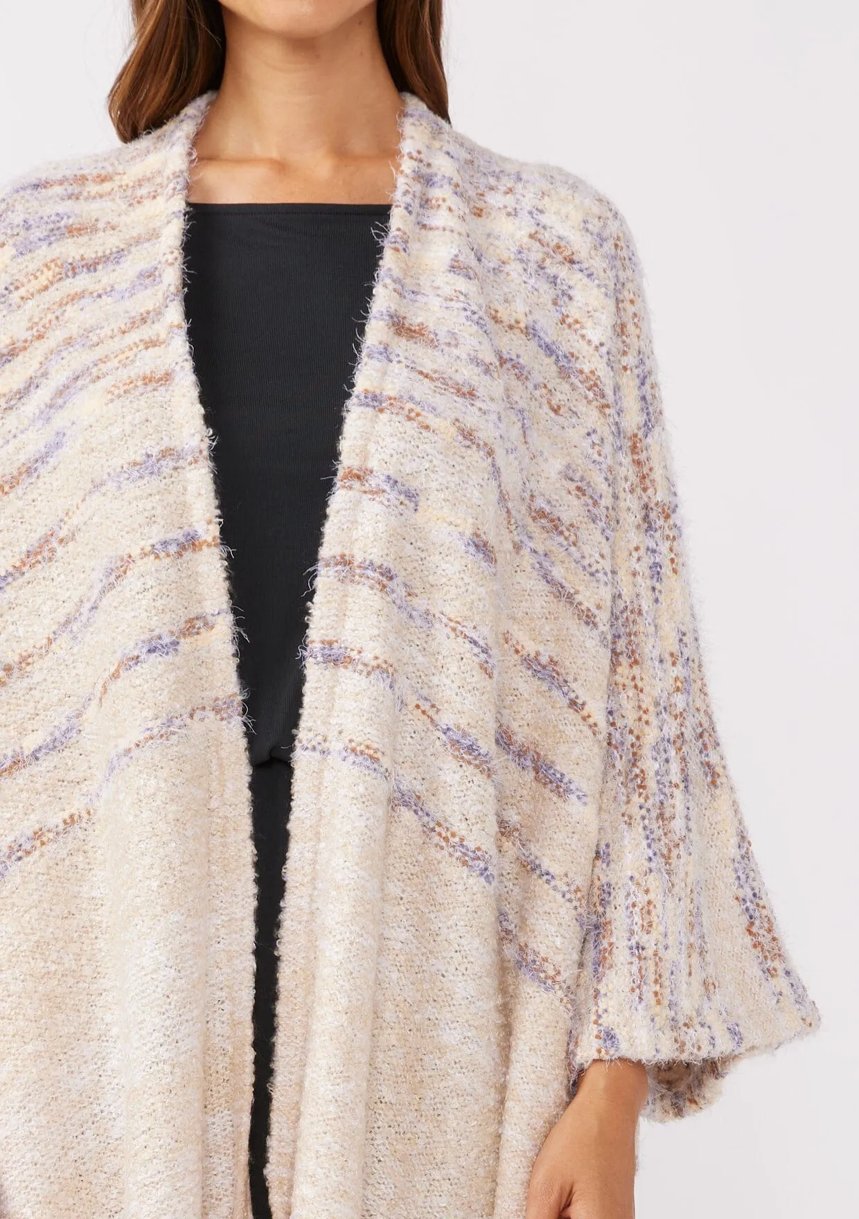 Betina Striped Poncho