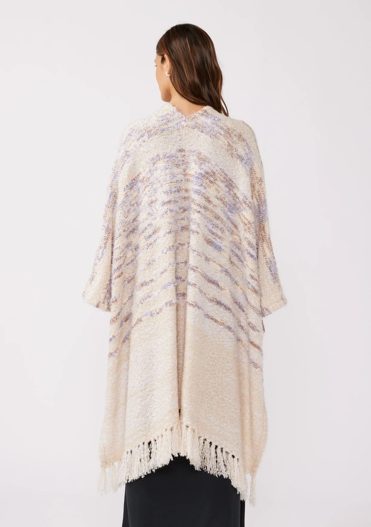 Betina Striped Poncho