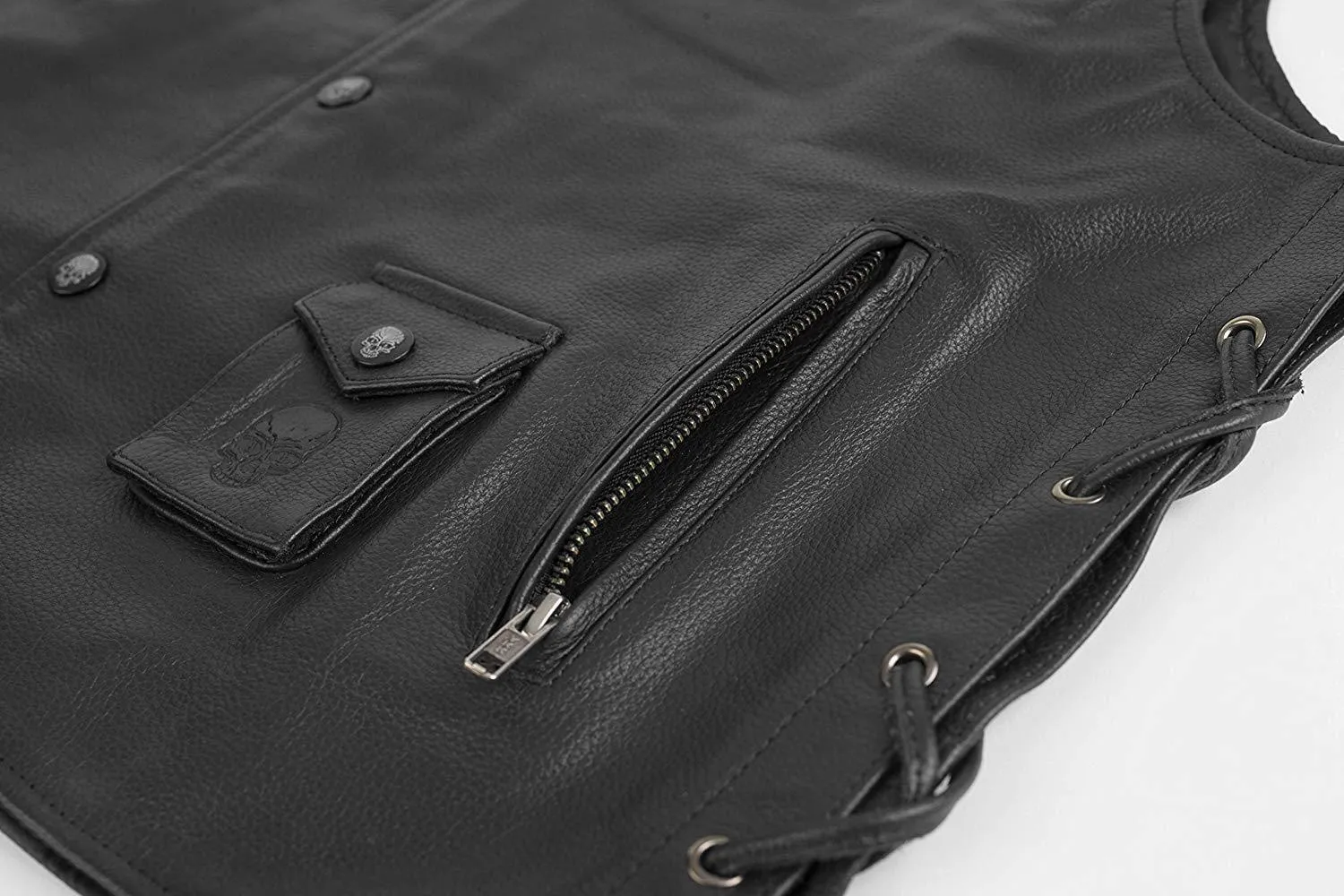 Black Brand Axe Men's Leather Vest