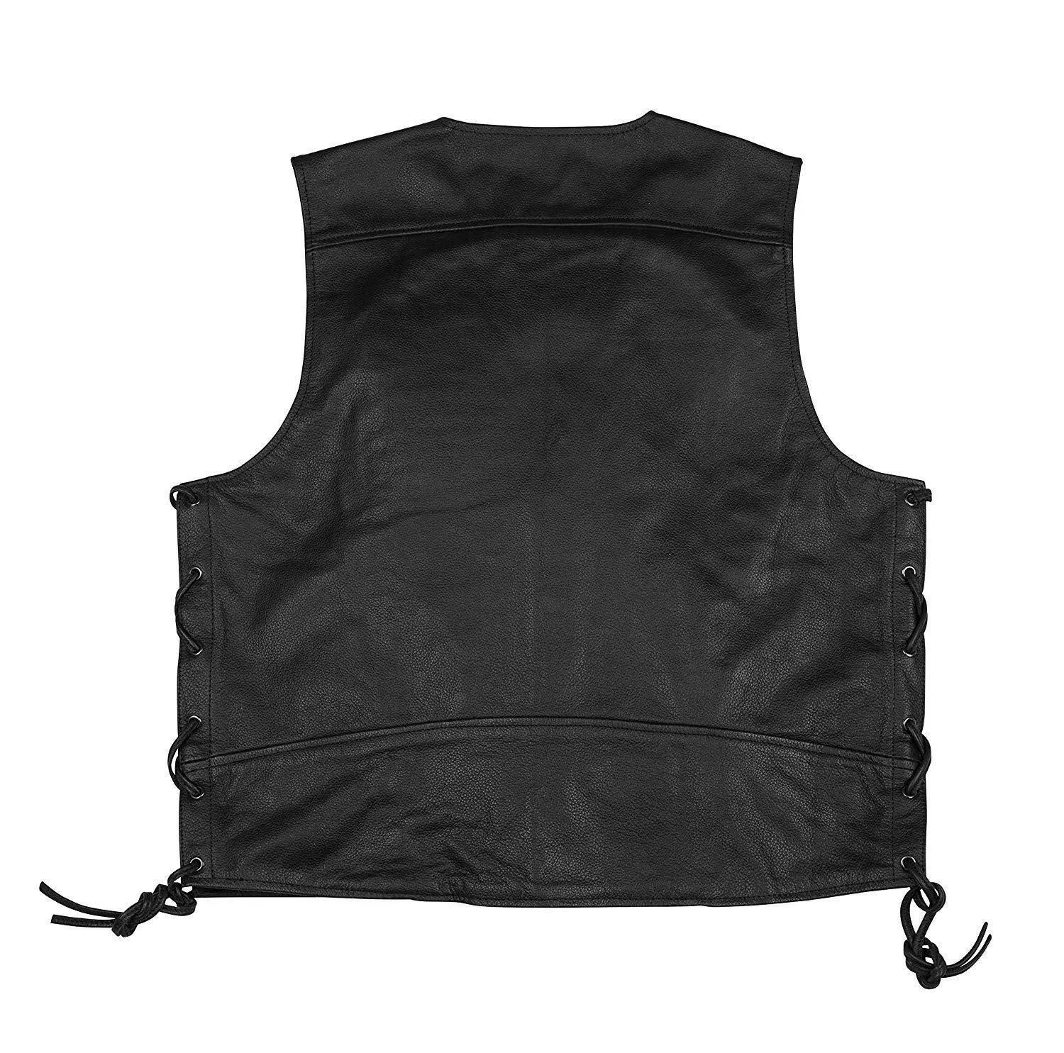Black Brand Axe Men's Leather Vest