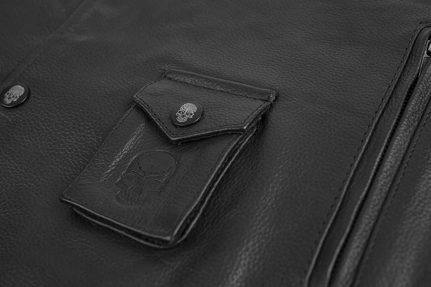 Black Brand Axe Men's Leather Vest