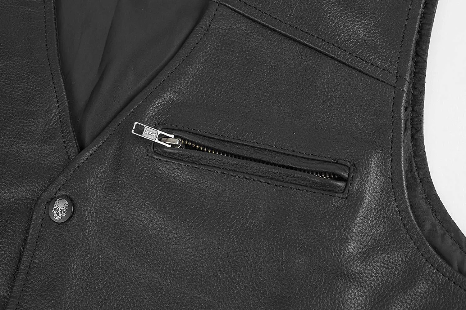 Black Brand Axe Men's Leather Vest
